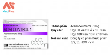 Thuốc ACM Control 1: Liều dùng & lưu ý, hướng dẫn sử dụng, tác dụng phụ 129 Thuốc ACM Control 1