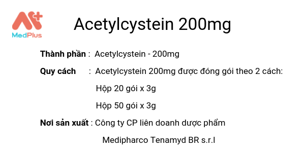 Acetylcystein 200mg (gói)
