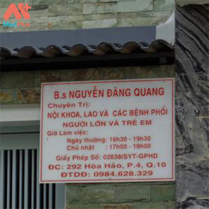 Phòng khám hô hấp quận 10 – BS. Nguyễn Đăng Quang
