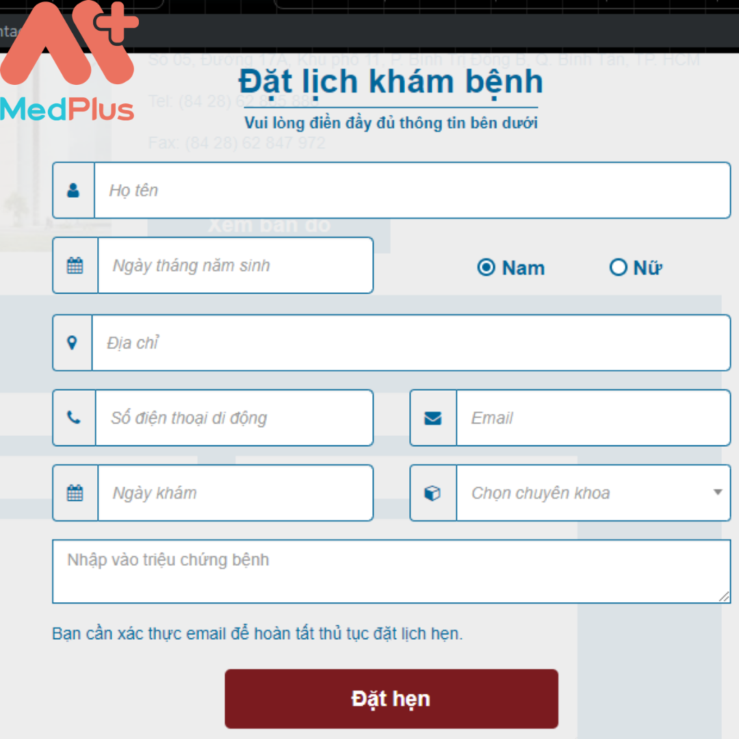 Hướng dẫn đặt lịch khám Bệnh viện Gia An