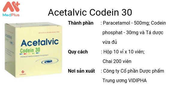 Thuốc Acetalvic Codein 30