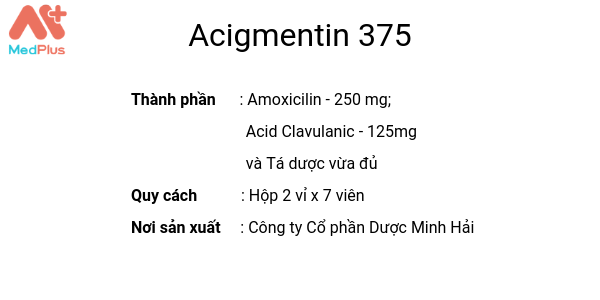 Thuốc Acigmentin 375