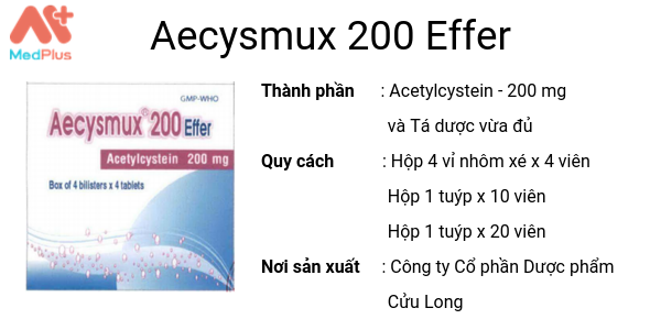 Thuốc Aecysmux 200 Effer