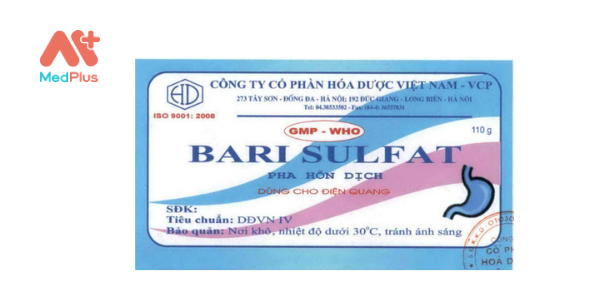 Thuốc Bari sulfat pha hỗn dịch: Liều dùng & lưu ý, hướng dẫn sử dụng, tác dụng phụ 128 Bari sulfat pha hỗn dịch