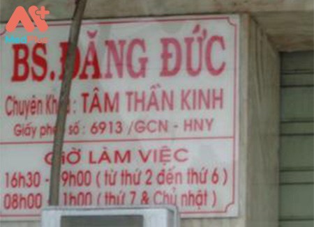 Phòng khám Tâm thần TP. Hồ Chí Minh – BS. Nguyễn Đăng Đức