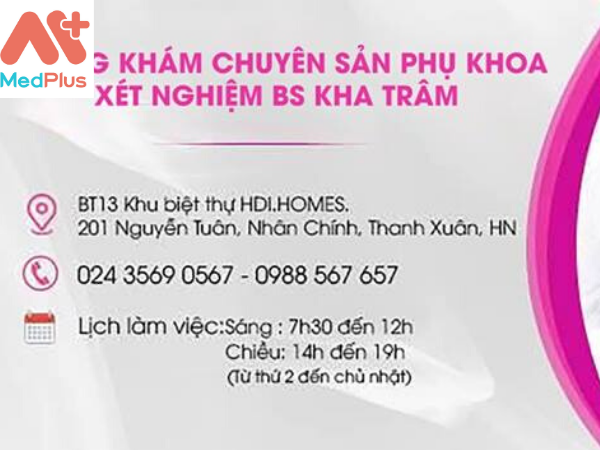 Thông tin về phòng khám Sản Phụ khoa BS Kha Trâm 1 Phòng khám của BS Kha Trâm