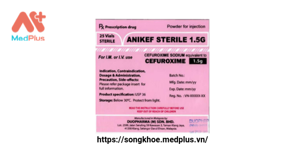 Thuốc Anikef Sterile 1,5 g