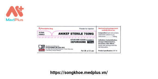 Thuốc Anikef Sterile 750 mg