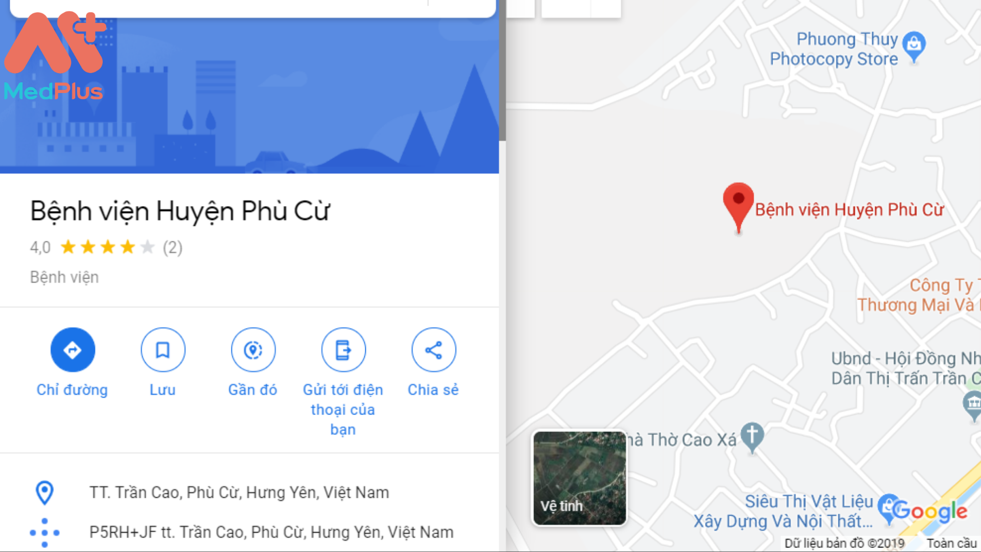 Địa chỉ bệnh viện huyện Phù Cừ Hưng Yên