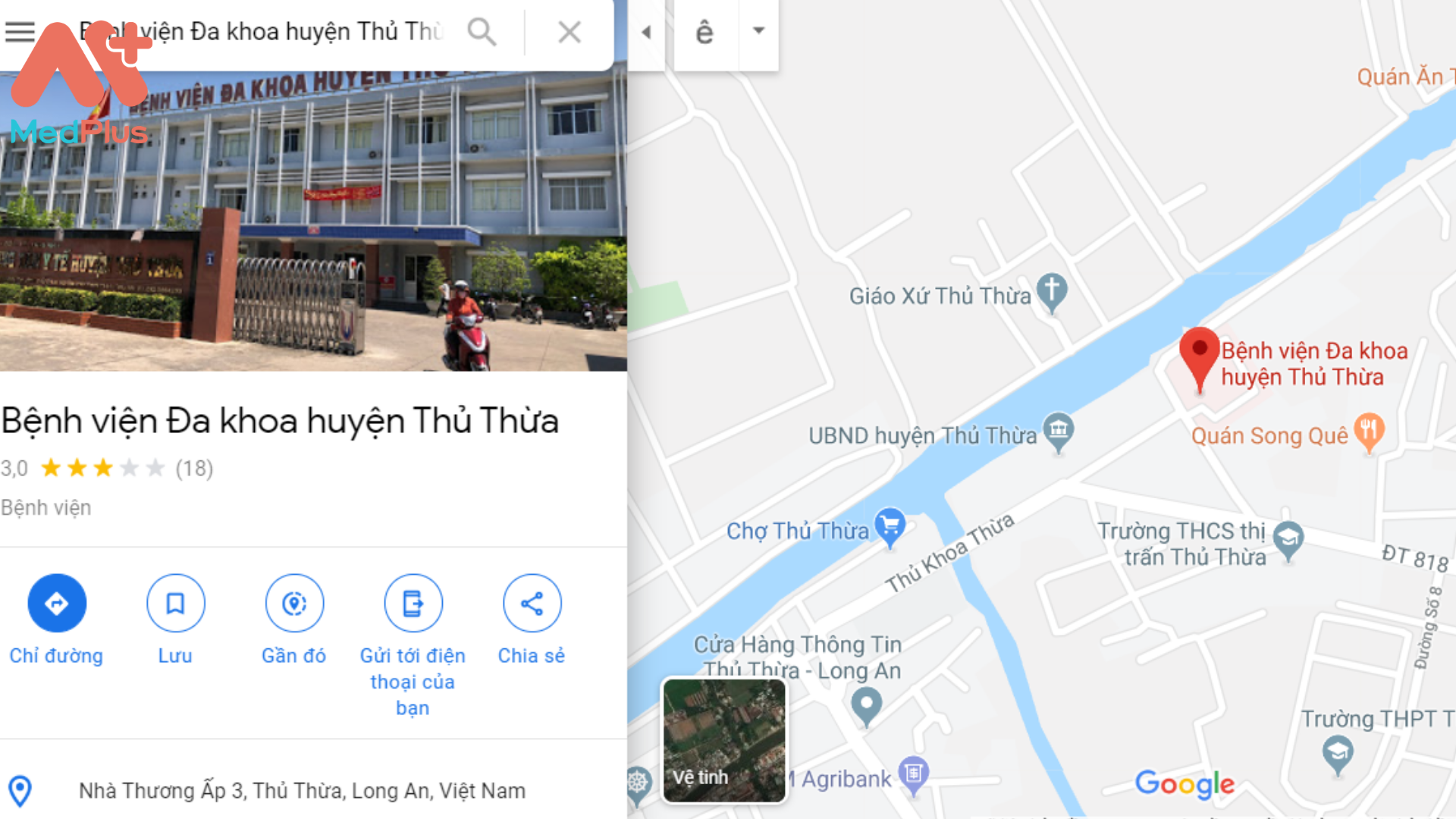 Địa chỉ bệnh viện Đa khoa Thủ Thừa Long An