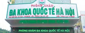 bảng hiệu phòng khám đa khoa quốc tế HN