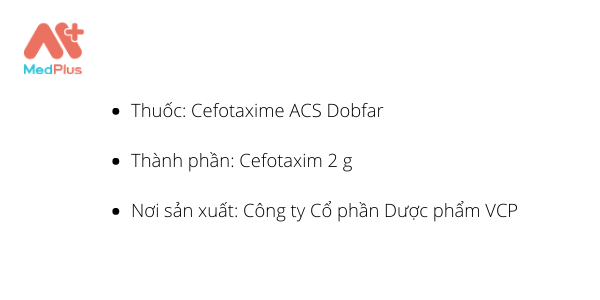Cefotaxime ACS Dobfar 2 g