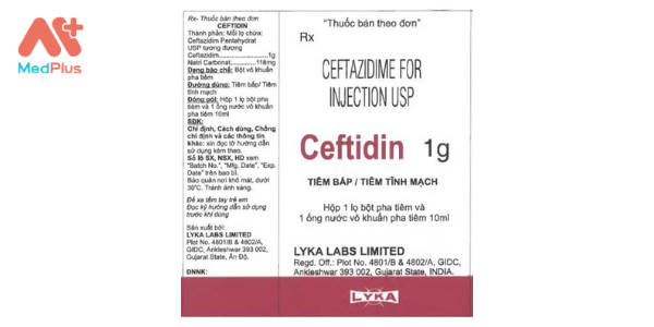 Thuốc Ceftidin 1g