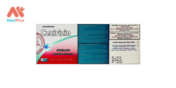 Thuốc Cetirizin (viên nang cứng)