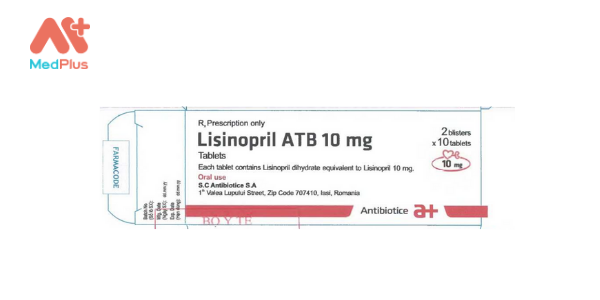 Thuốc Lisinopril ATB 10mg