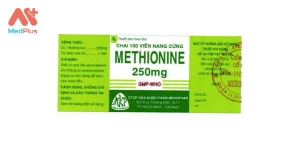 Thuốc Methionine 250mg : Liều dùng & lưu ý, hướng dẫn sử dụng, tác dụng phụ 128 Thuốc Methionine 250mg