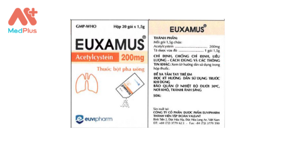 Bột pha uống Euxamus 200: Liều dùng & lưu ý, hướng dẫn sử dụng, tác dụng phụ 128 Bột pha uống Euxamus 200