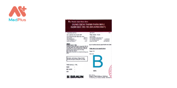 Dung dịch thẩm phân máu đậm đặc HD - 1B (Bicarbonat)