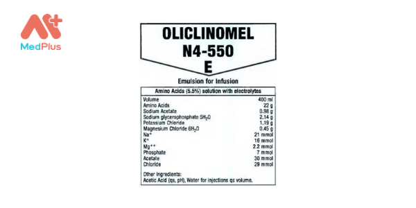 Thuốc OliClinomel N4-550 E: Liều dùng & lưu ý, hướng dẫn sử dụng, tác .