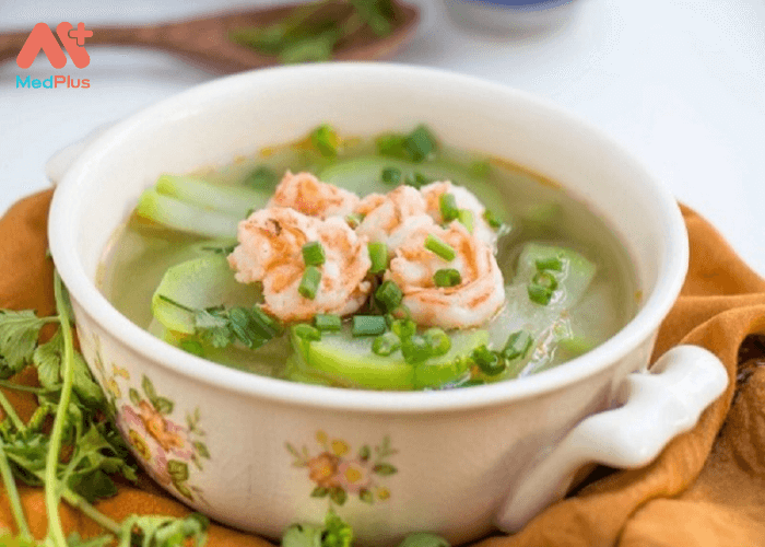 Canh bầu nấu tôm