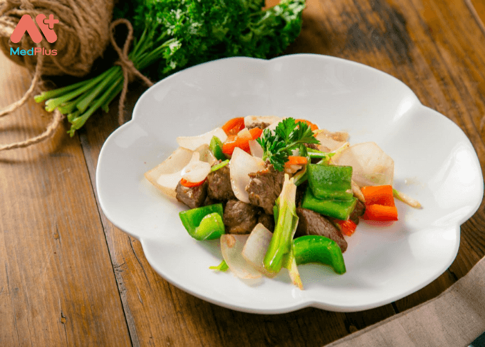 Cari bò nấu ớt chuông