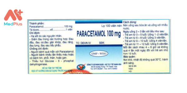 Paracetamol 100 mg