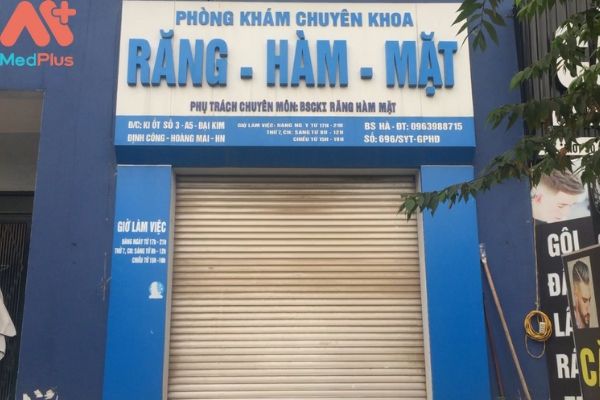 Phòng khám răng hàm mặt của BS Hà