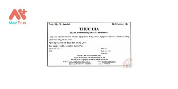 Thuốc Thục địa (VD-20222-13): Liều dùng & lưu ý, hướng dẫn sử dụng, tác dụng phụ 128 Thục địa