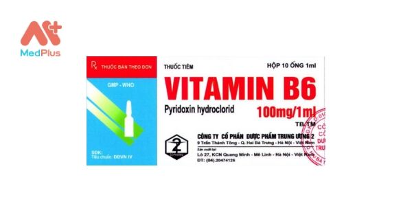 Thuốc Vitamin B6 100 mg/1 ml: Liều dùng & lưu ý, hướng dẫn sử dụng, tác dụng phụ 128 Vitamin B6 100 mg/1 ml