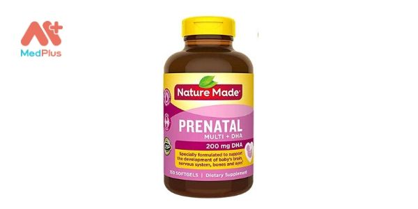 Viên nang mềm Prenatal Multi + DHA cũng cấp dưỡng chất