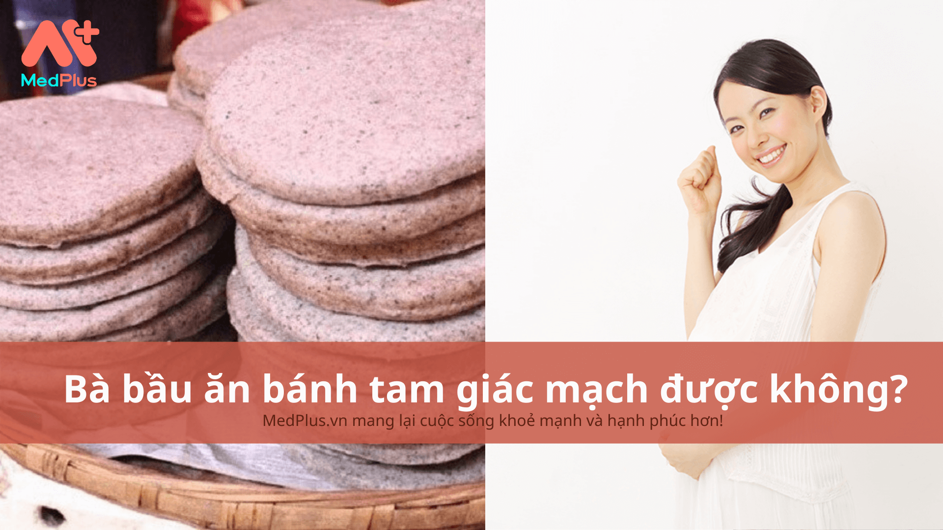 bà bầu ăn bánh tam giác mạch