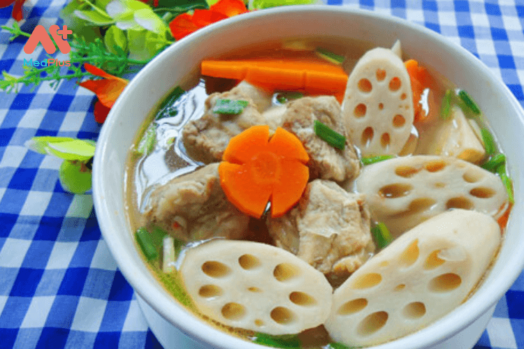 canh hầm củ sen bổ dưỡng