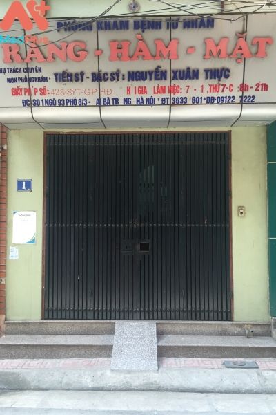 phòng khám răng hàm mặt của BS Thực