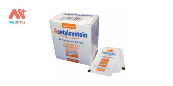 Gói thuốc bột trị ho tiêu đờm Acetylcystein