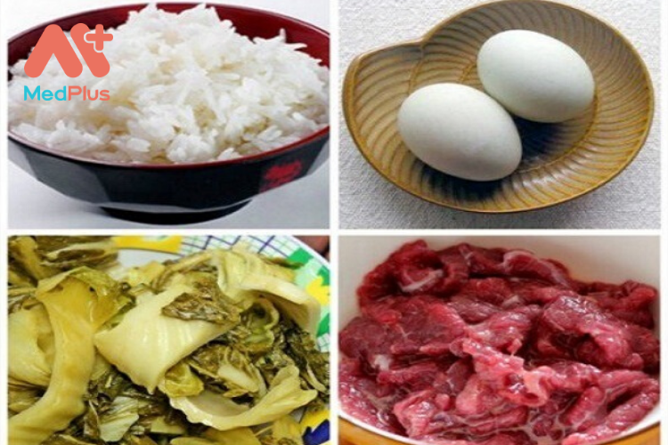 Hướng dẫn làm cơm rang dưa chua thịt bò cho bữa sáng dinh dưỡng 130 Nguyên liệu cho món cơm rang dưa bò