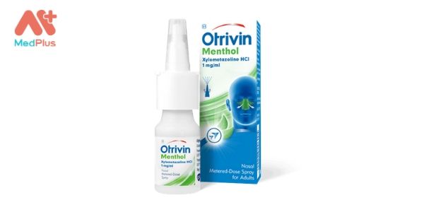 Thuốc trị nghẹt mũi vì viêm xoang 0.1% Otrivin Menthol MD Spray