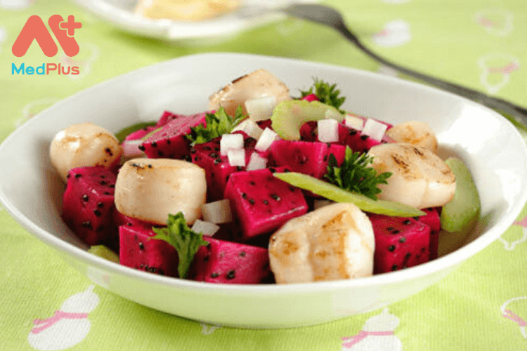 Salad thanh long sò điệp cực ngon miệng