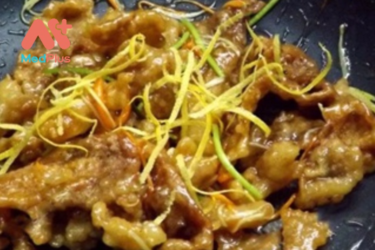Cách làm thịt heo chiên sốt chanh gừng