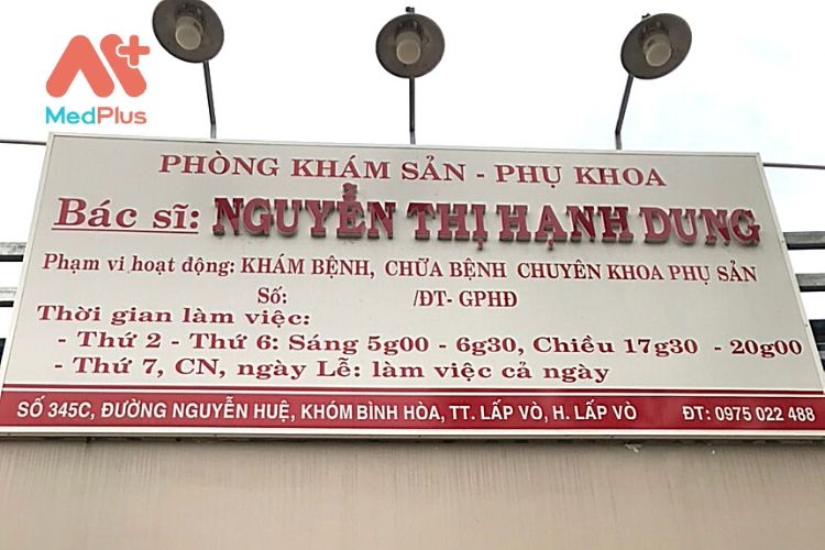 Phòng khám Sản phụ khoa - BS.CKI. Nguyễn Thị Hạnh Dung