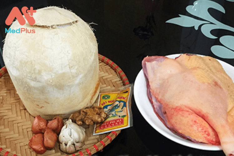 Nguyên liệu cho món vịt khìa nước dừa