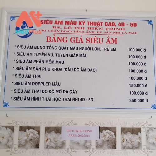 Bảng giá siêu âm tại phòng khám