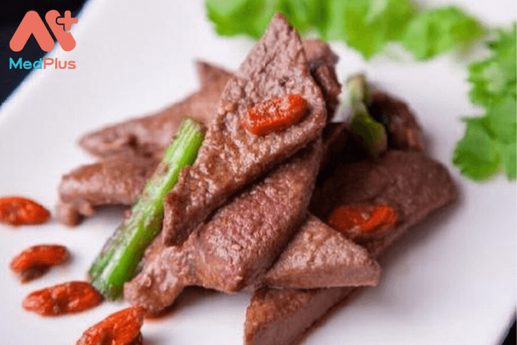 Gan động vật trong món ăn bổ máu 