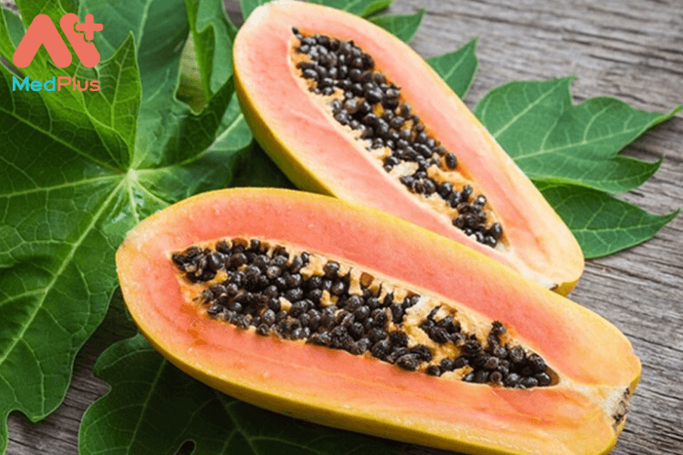 Đu đủ là thực phẩm tốt người bị đầy bụng khó tiêu nhờ chứa papain