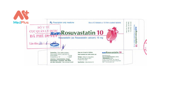 Thuốc Savi Rosovastatin 10