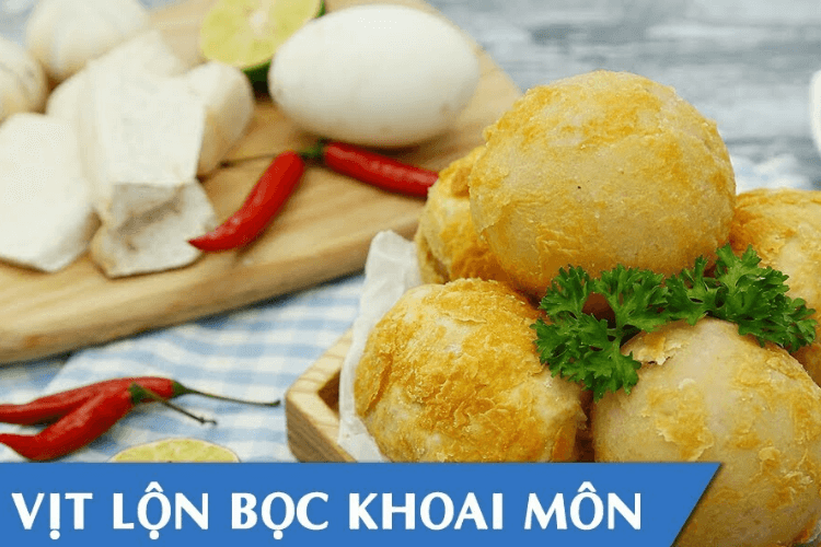 Vịt lộn bọc khoai môn