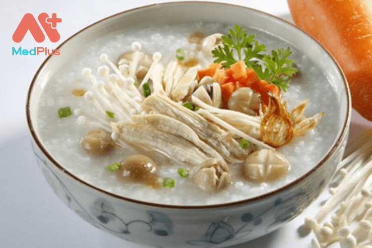 Cháo cà rốt hầm hạt sen