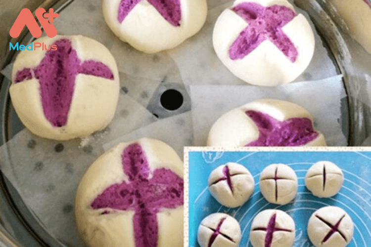 Cách làm bánh bao khoai lang tím 