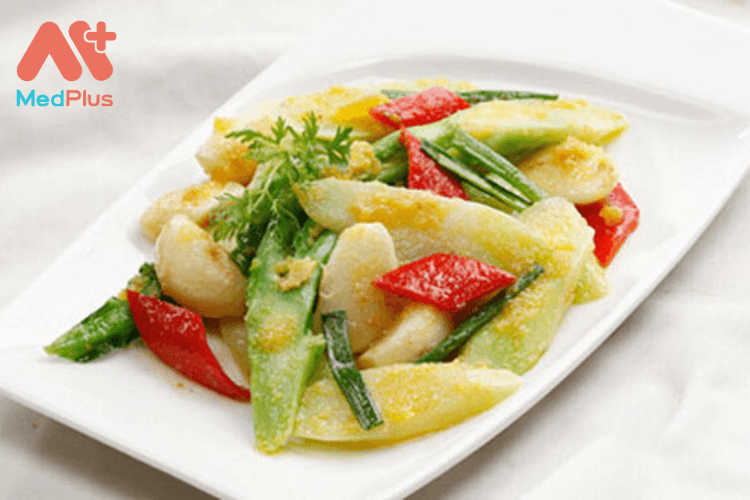 Cải rổ xào trứng muối