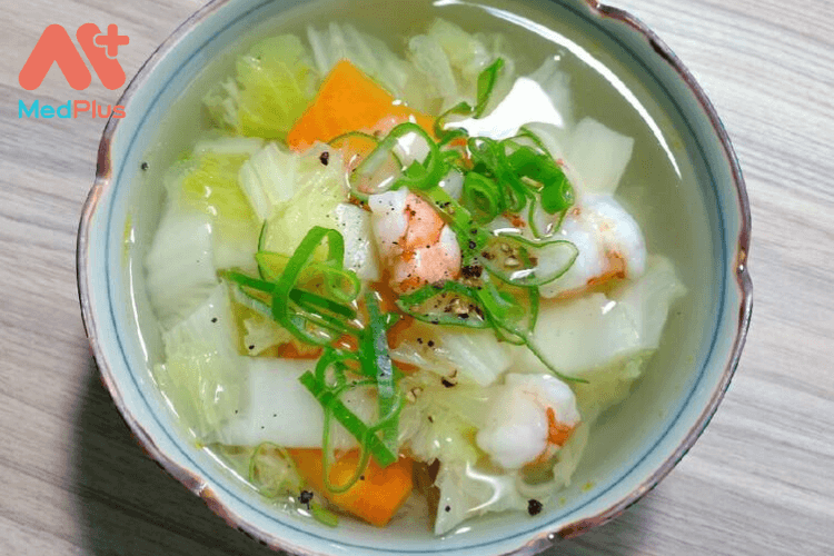 Canh cải thảo trứng muối