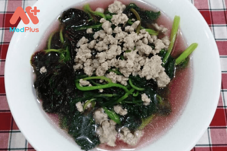 Canh rau dền thịt bằm là thực phẩm bổ dưỡng cho trẻ từ 1 đến 5 tuổi